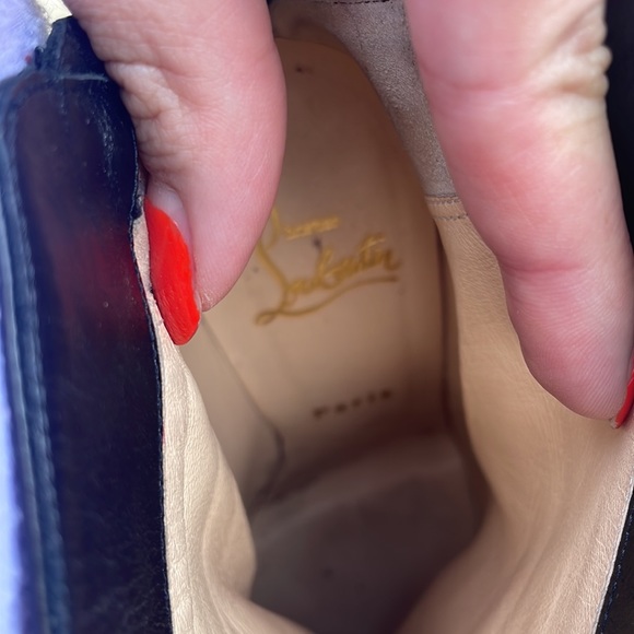 Authentic Red Bottoms booties with reptile tip - Picture 9 of 12